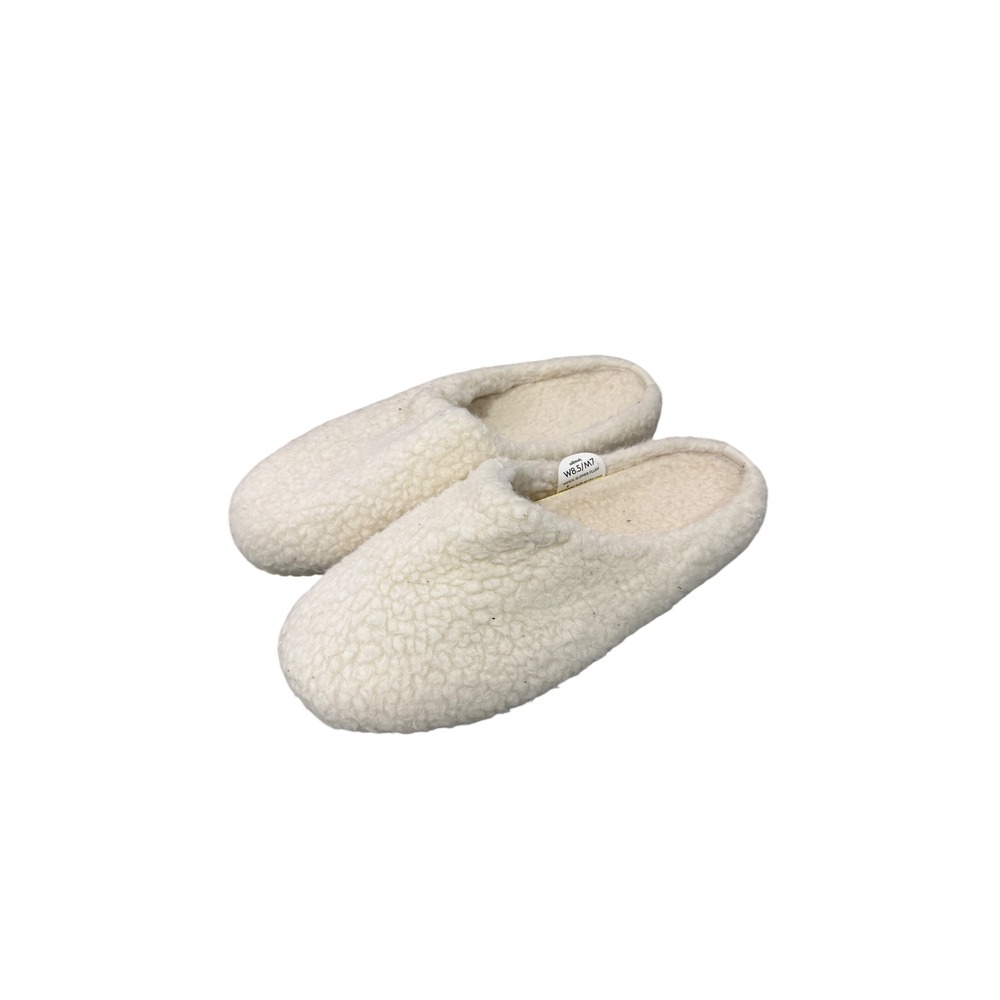 Allbirds Wool Slipper Fluff Cream White Slip On Mules Womens 8.5 Mens 7